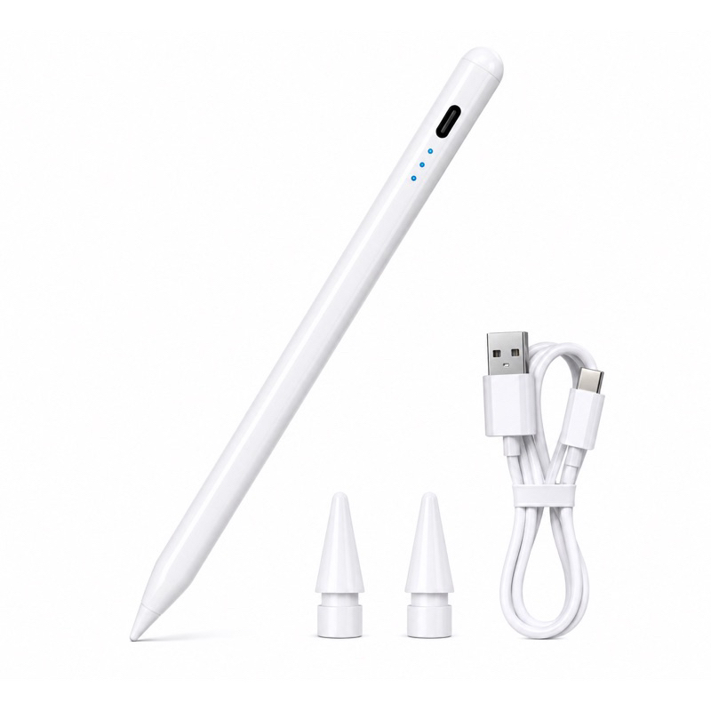 Caneta Pencil para iPad | Palm Rejection | Ponta 1mm | Branca