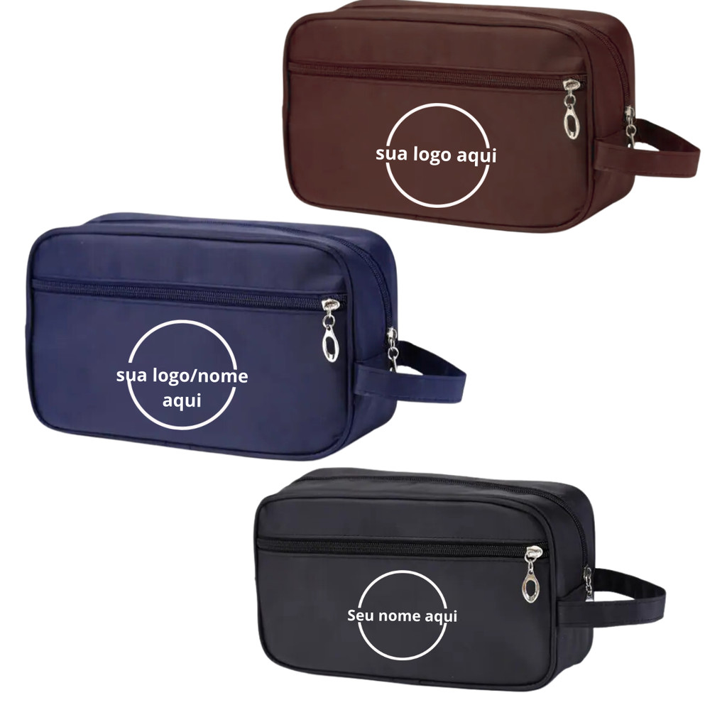 Kit 20 Necessaire Bolsa Personalizada seu Logo Nome Premium