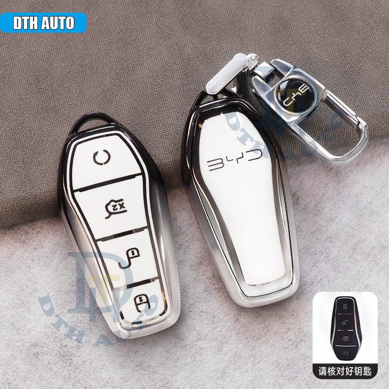 Capa de Chave de Carro DTH TPU para BYD EMax 9 Dmi M9 Tang Yuan Qin Seal Song Han EV Dolphin PLUS MAX