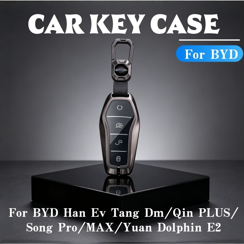 Capa De Metal Para Chave De Carro , BYD Han Ev Tang Dm/Qin PLUS/Song Pro/MAX/Yuan Golfinho E2 , Protetor De Automática ,