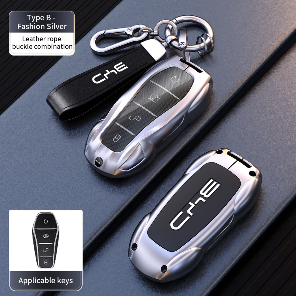 Design De Carro Esportivo Liga De Zinco Caso Chave Do Capa Para BYD Han Ev Tang Dm Qin PLUS Song Pro MAX Yuan Golfinho E