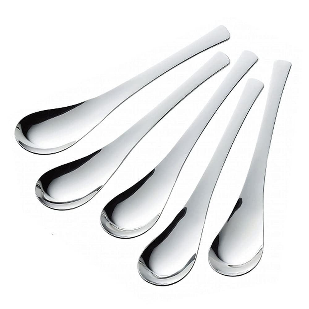 Shimomura Kihan Ladle Spoon Set - 5 Pieces - Made in Japan - Dishwasher Safe - 18-8 Stainless Steel - 18cm Length -