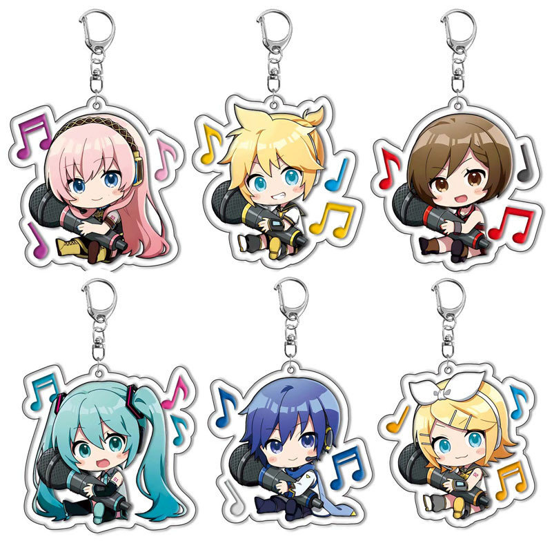 Cute cartoon acrylic double-sided transparent keychain
