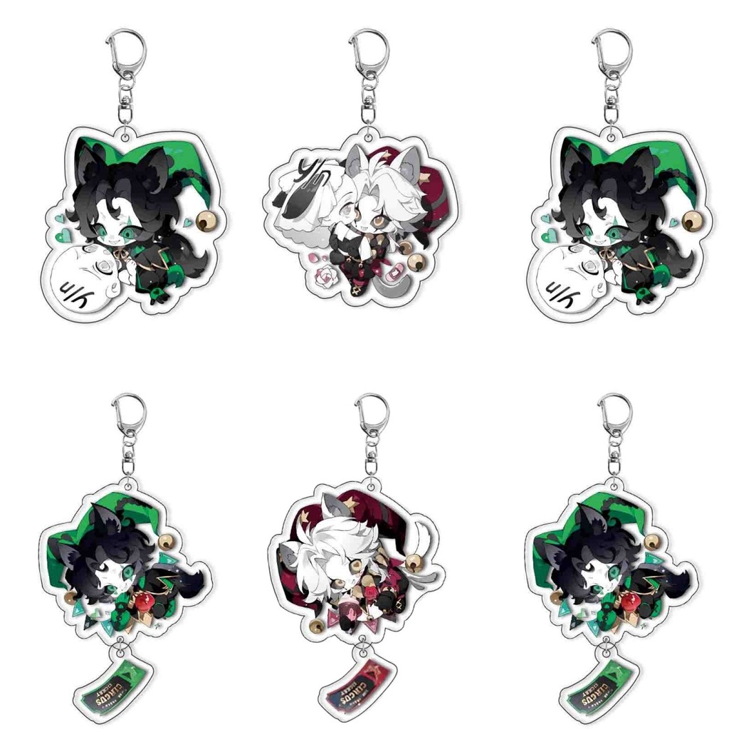 Cute cartoon acrylic double-sided transparent keychain