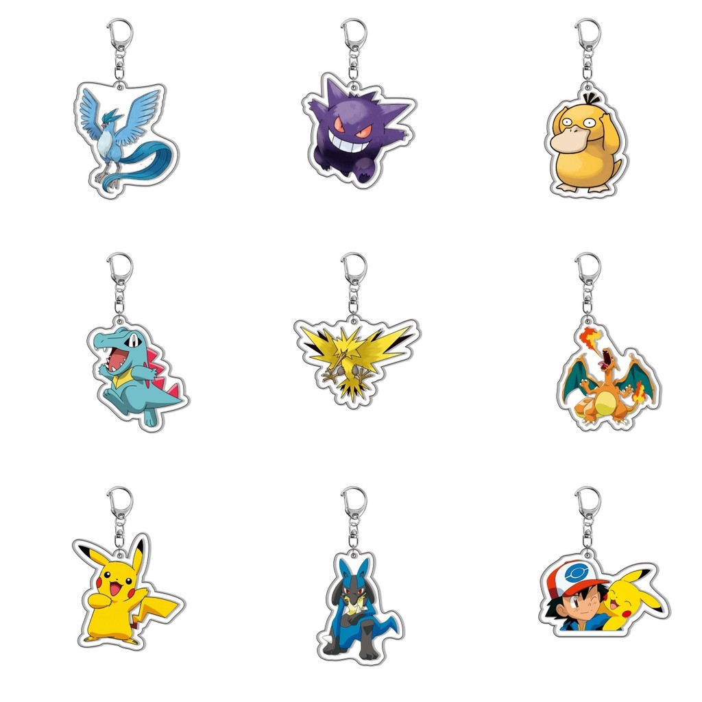 Cute cartoon acrylic double-sided transparent keychain