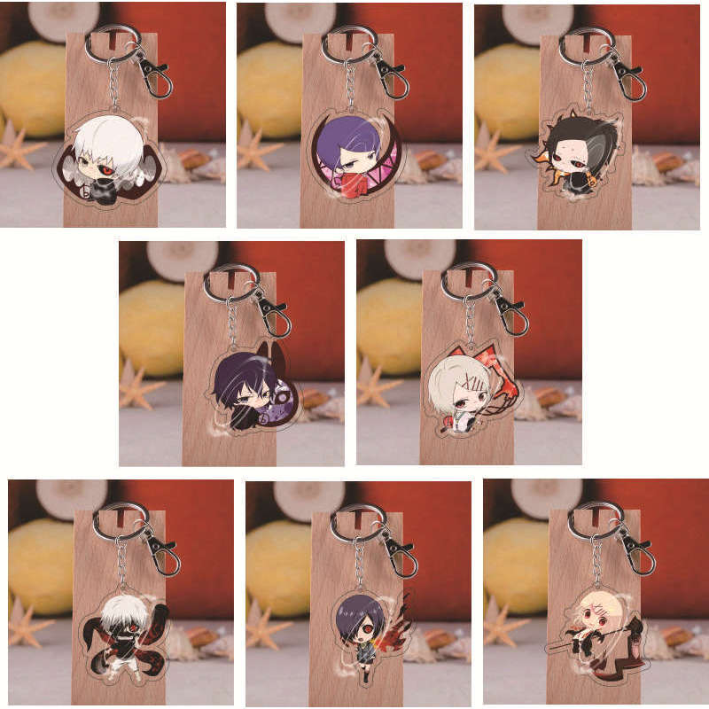 Cute cartoon acrylic double-sided transparent keychain