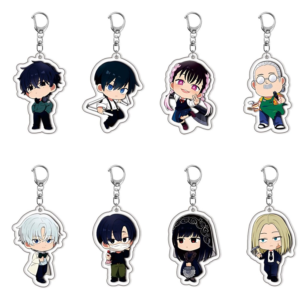 Cute cartoon acrylic double-sided transparent keychain