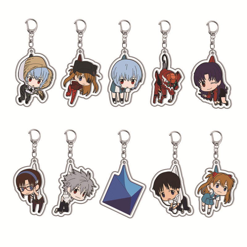Cute cartoon acrylic double-sided transparent keychain