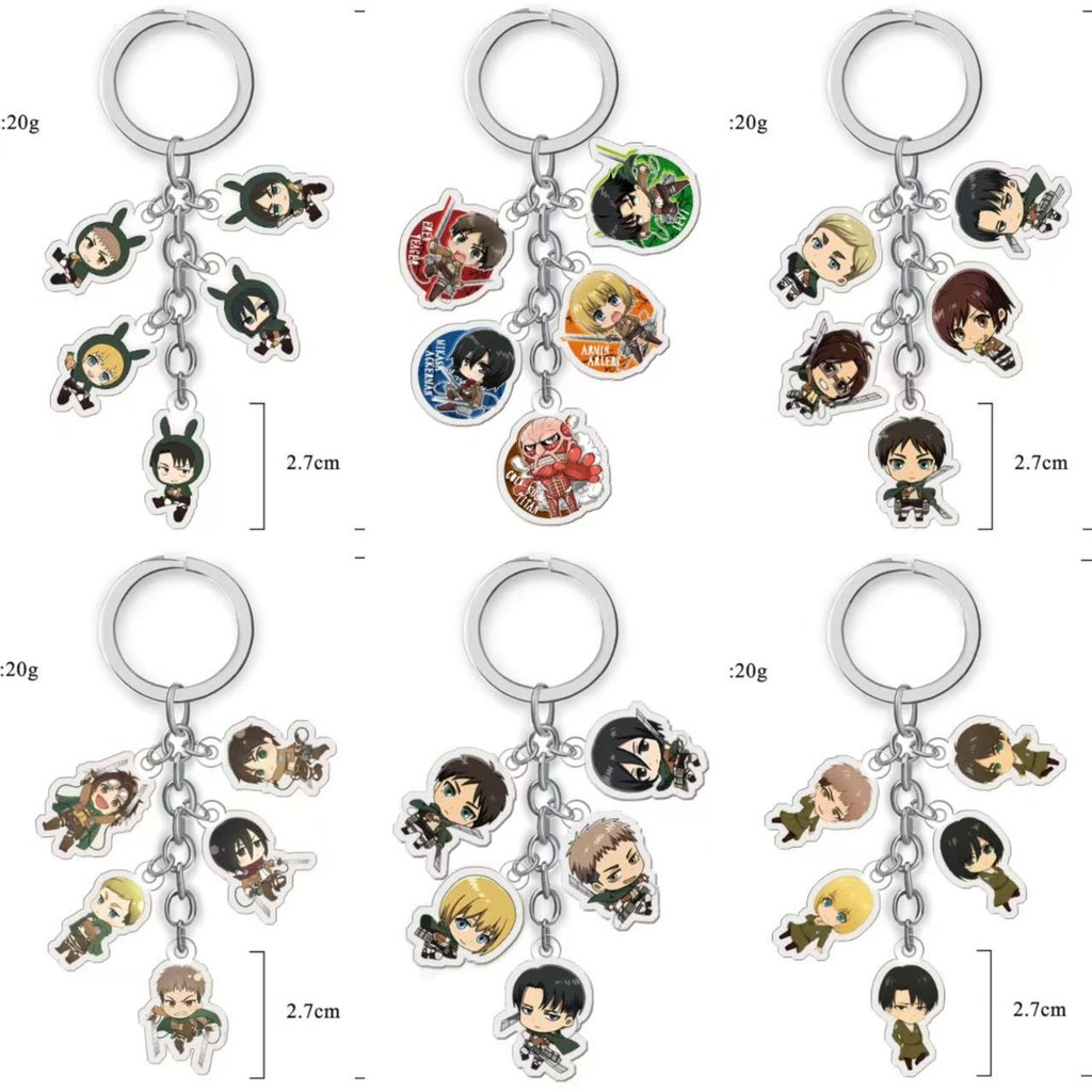 Cute cartoon acrylic double-sided transparent keychain