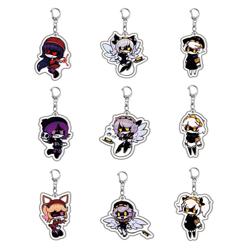 Cute cartoon acrylic double-sided transparent keychain