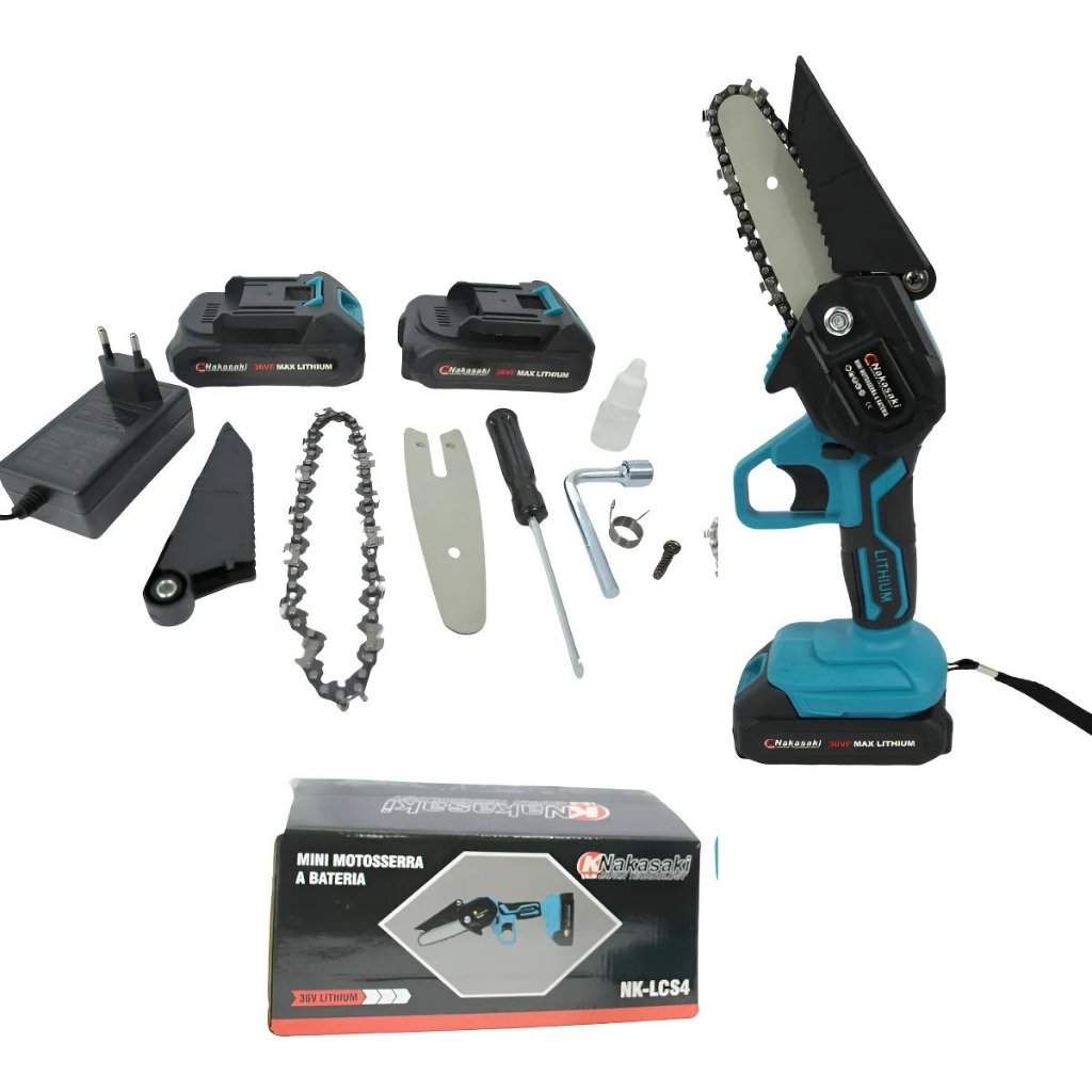 Mini Motosserra A Bateria 36v Nakasaki Podador De Galhos