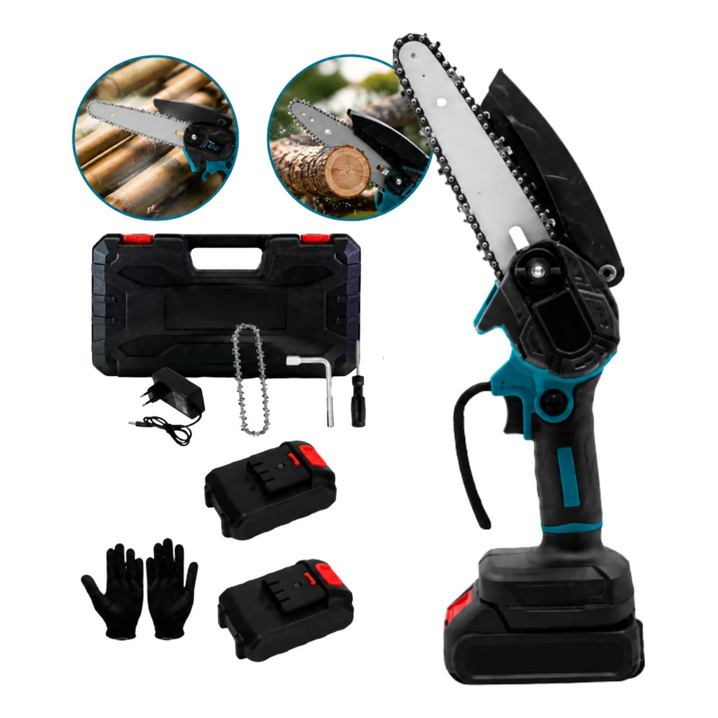 Mini Serra Motosserra  Elétrica Sem Fio 36v Poda Corte 6 Polegadas LWJ209