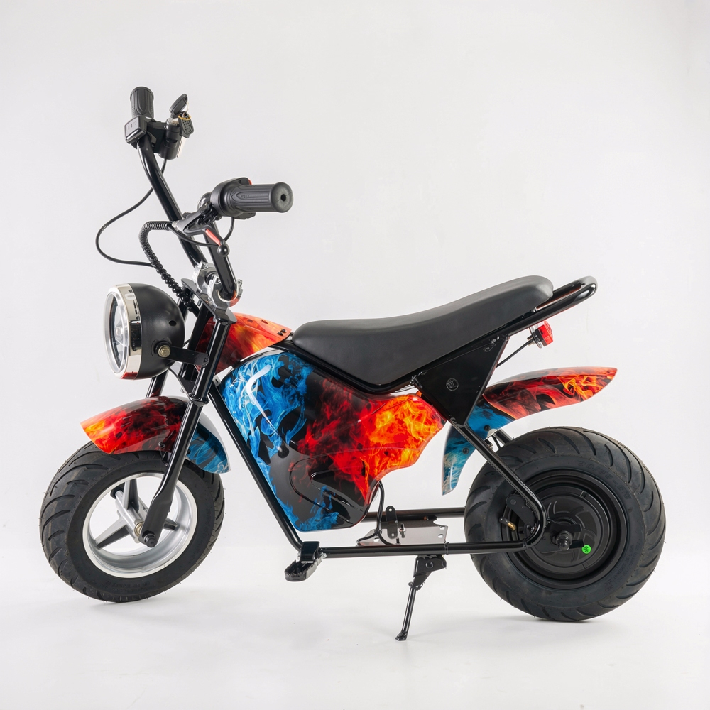 SKYBOARD Mini Moto bicicleta Elétrica 36V 350W Design Chamas Kids Jovens 6-20 Anos Estilo
