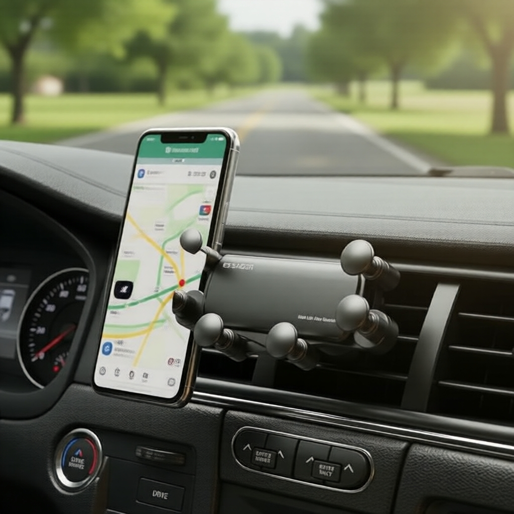 Suporte de telefone para carro Essager Gravity-Sensing - Montagem de ventilação, clipe de metal para celulares de 4,7 a