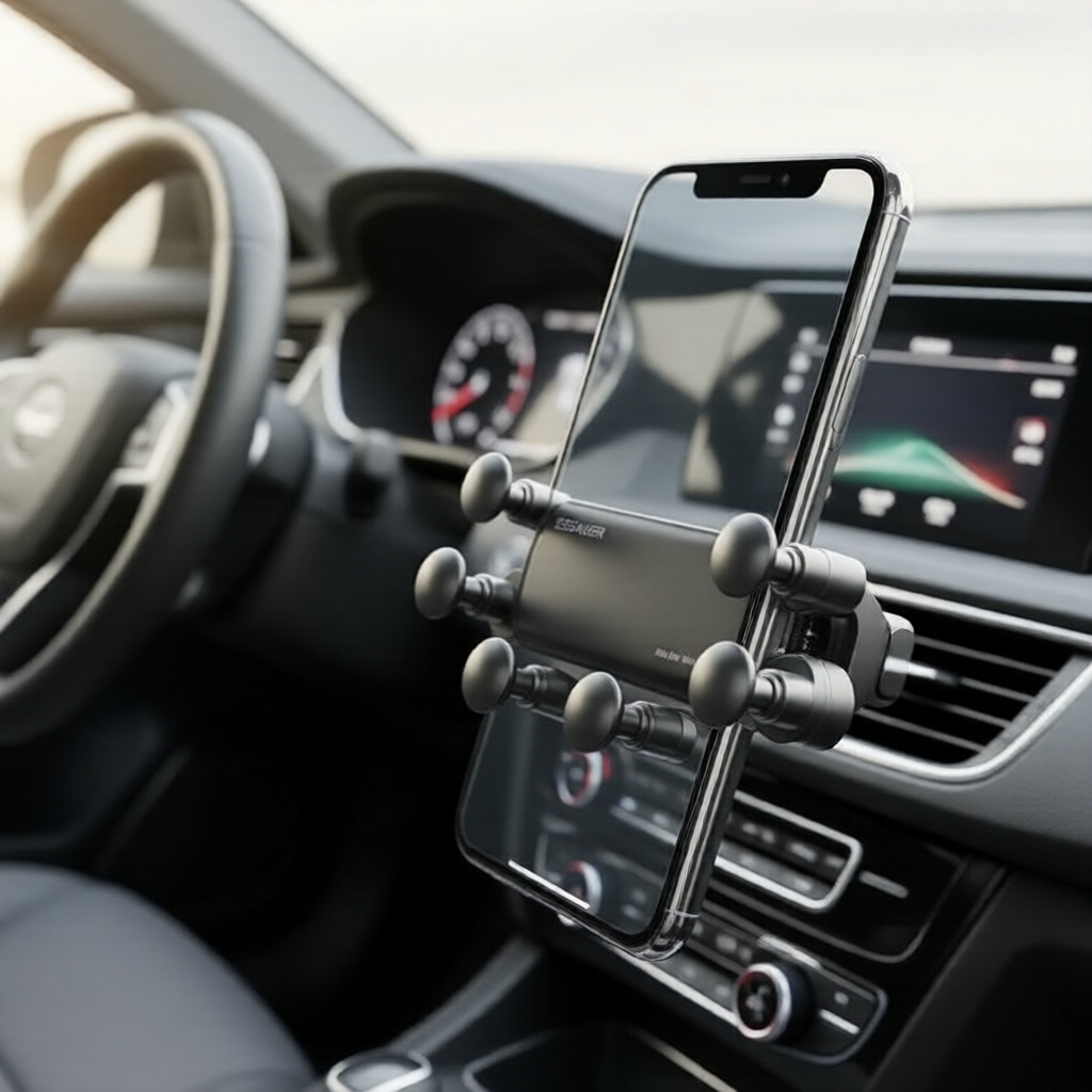 Essager Suporte Magnético de Metal Giratório 360° para Carro, Encaixe em Saída de Ar, Compatível com Celulares de 4,7 a