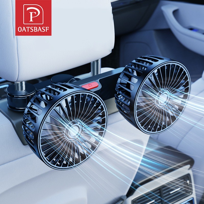 OATSBASF Ventilador Usb Para Encosto De Cabeça Traseiro De Carro, Com 3 Velocidades, Para Resfriamento De Ar Em Carros