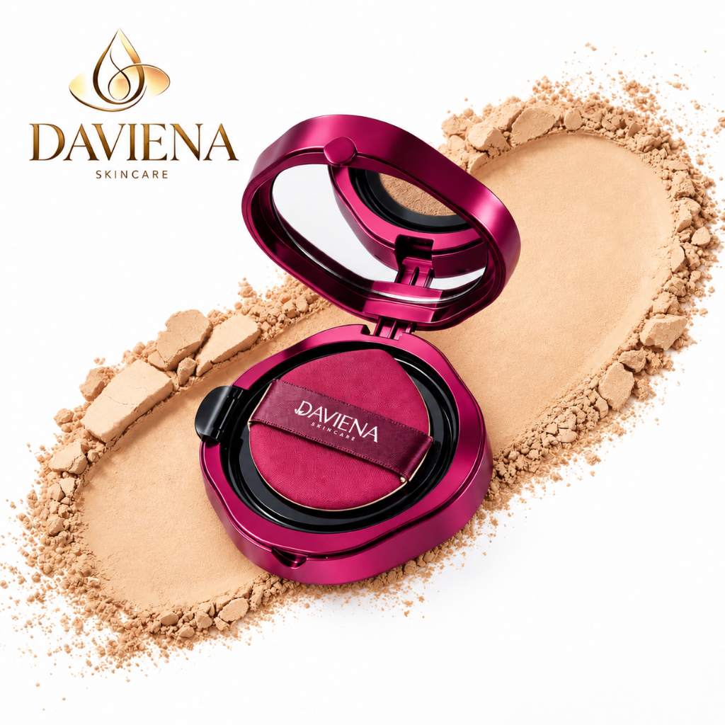 DAVIENA Smart Fit Cushion 24g (12g+12g Refil) | Base Líquida Fosca