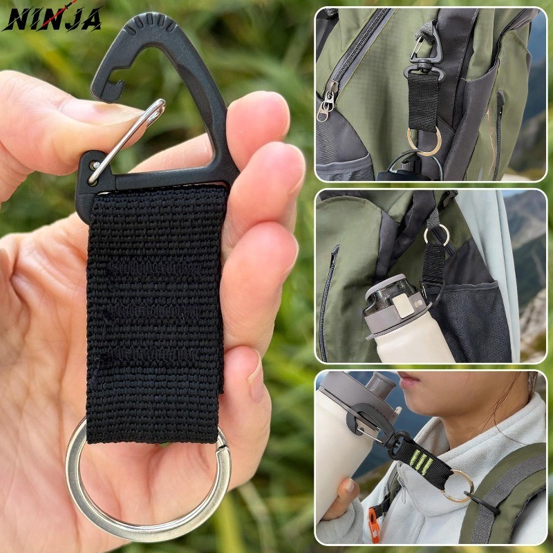 Fivela De Suspensão De Cinta De Nylon De 4-1 Unidade-Gancho De Águia Anti-Perda-Clipe De Cinto-Chaveiro De Escalada Cord