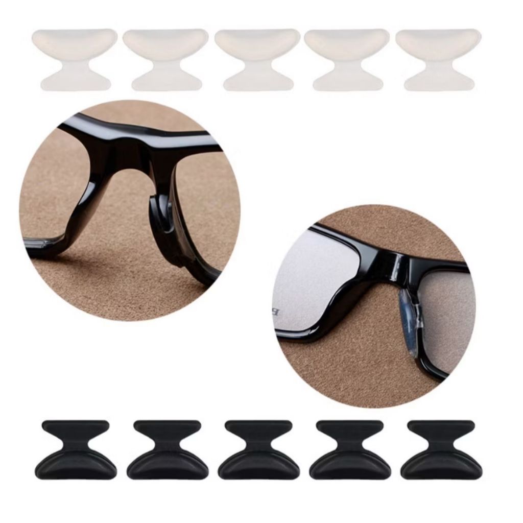 Plaqueta Adesiva Silicone Antiderrapante | Para Óculos de Acetato | 1 Par