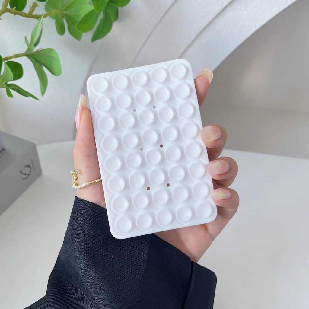 Suporte Grande 40 Bolinhas Adesivo Premium com Ventosas para Celular Silicone Antiderrapante, Fixação Forte