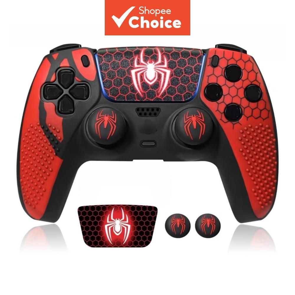 Capa de silicone para controle, capa protetora antiderrapante com adesivo de proteção para polegar compatível com
