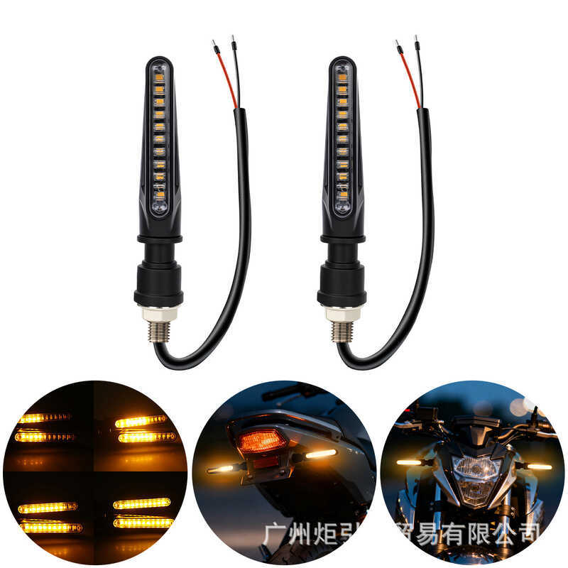 Destaque motocicleta entalhado sinal de volta 12LED sinal volta modificado luz sinal volta luz sinal volta