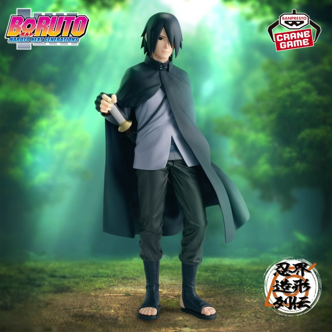 Action Figure Sasuke Uchiha – Boruto: Naruto Next Generations Ninkai Zoukei Retsuden Banpresto – Original do Japão