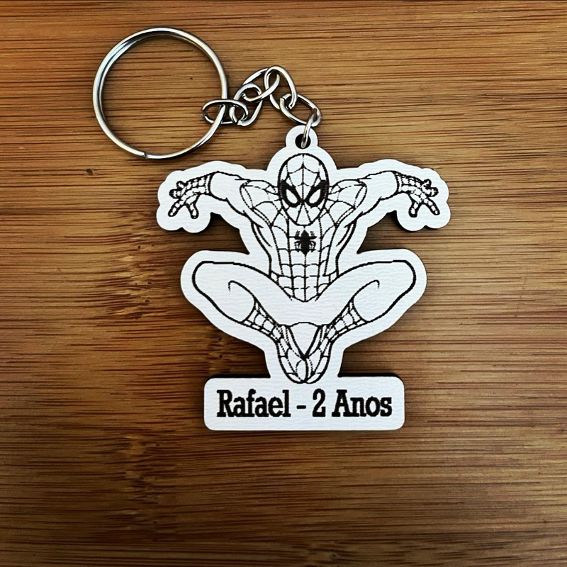 Kit de Chaveiros Homem Aranha Aniversario Brinde Aniversário Infantil em MDF