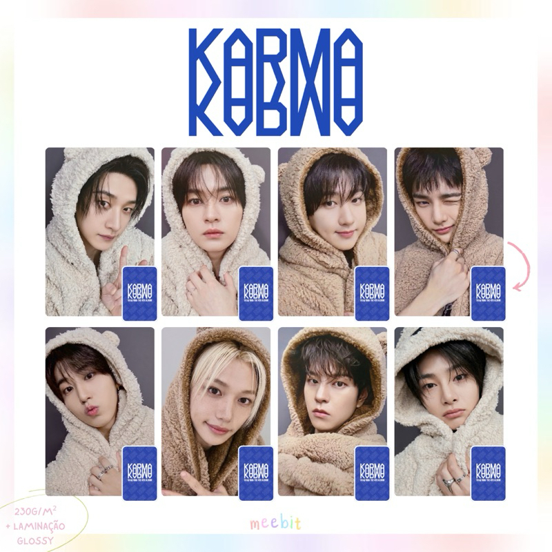 Kit 8 Photocards Stray Kids KARMA Fanmade - SKZ STAY Kpop Selca Lomocard