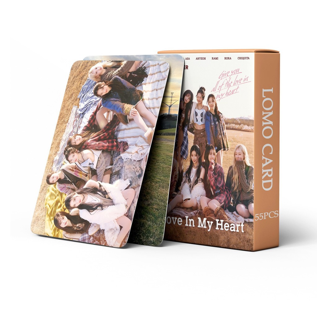 Kpop 55 Unidades/Conjunto BABYMONSTER Love In My Heart Álbum Lomo Pós-Pards Para Fãs