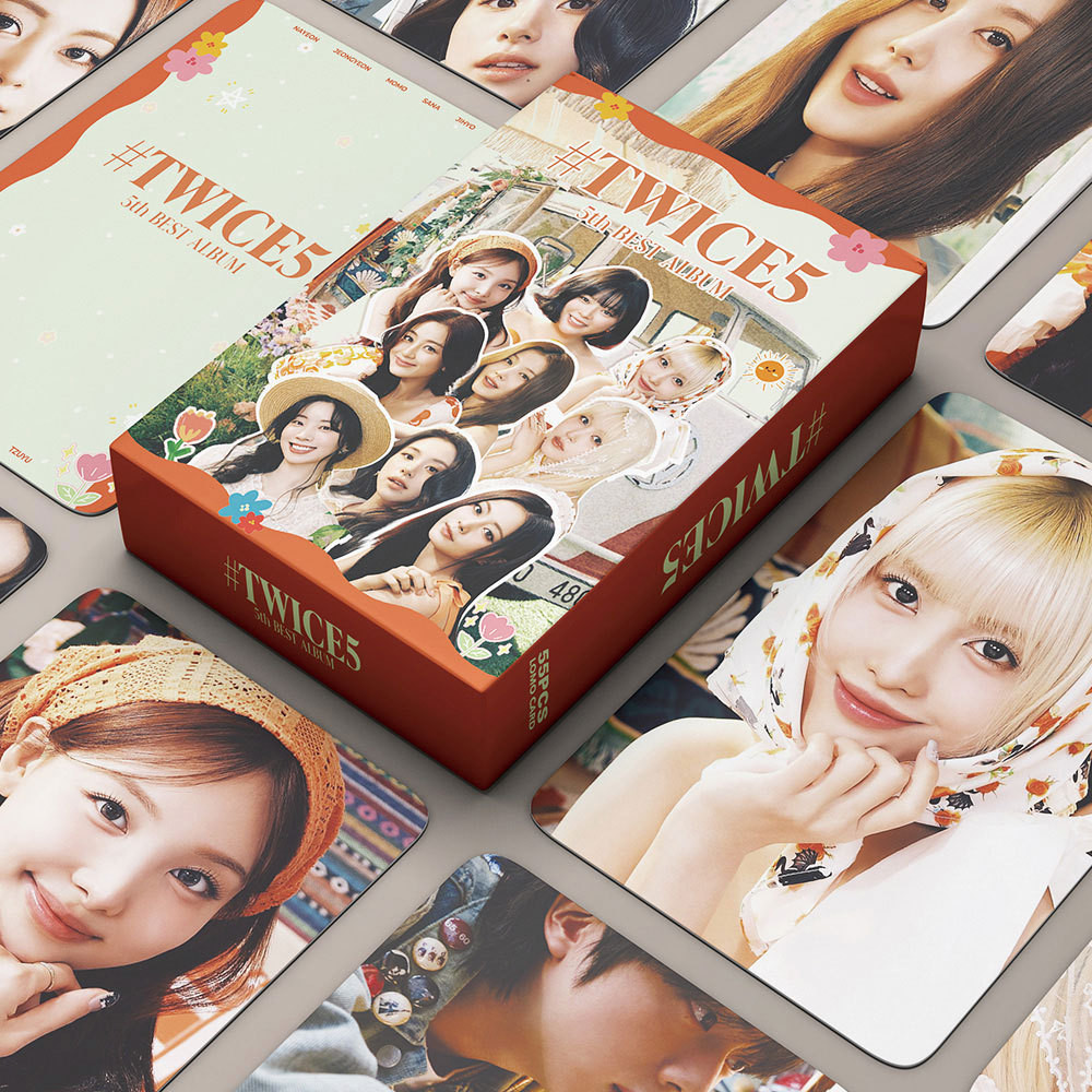 Kpop 55 Unidades/Conjunto TWICE # TWICE5 Álbum Lomo Photocards Para Coleção De Fãs