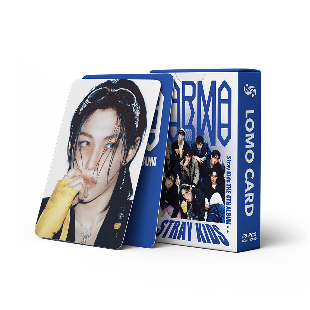 55 Pçs/Set Kpop Idol Stray Kids 2025 KARMA4th Álbum Lomo Cards Meninos Photocards Para Coleção De Fãs