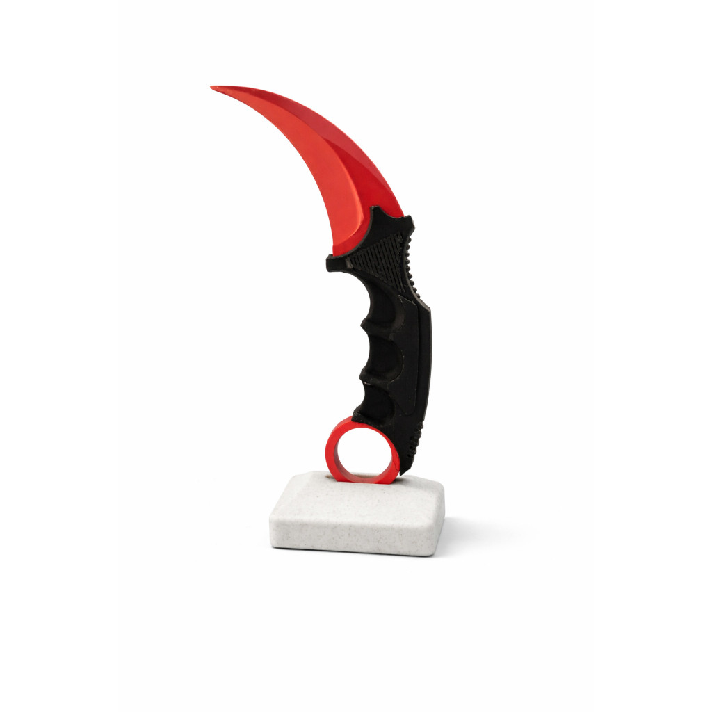Karambit CS GO Decorativa – Item Gamer para Gabinete, Mesa e Coleção CS2 Counter Strike Fã Knife