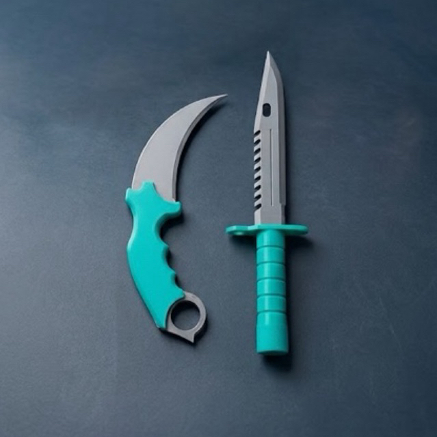 Kit CS2: Karambit + Baioneta - Decoração / Gamer presente