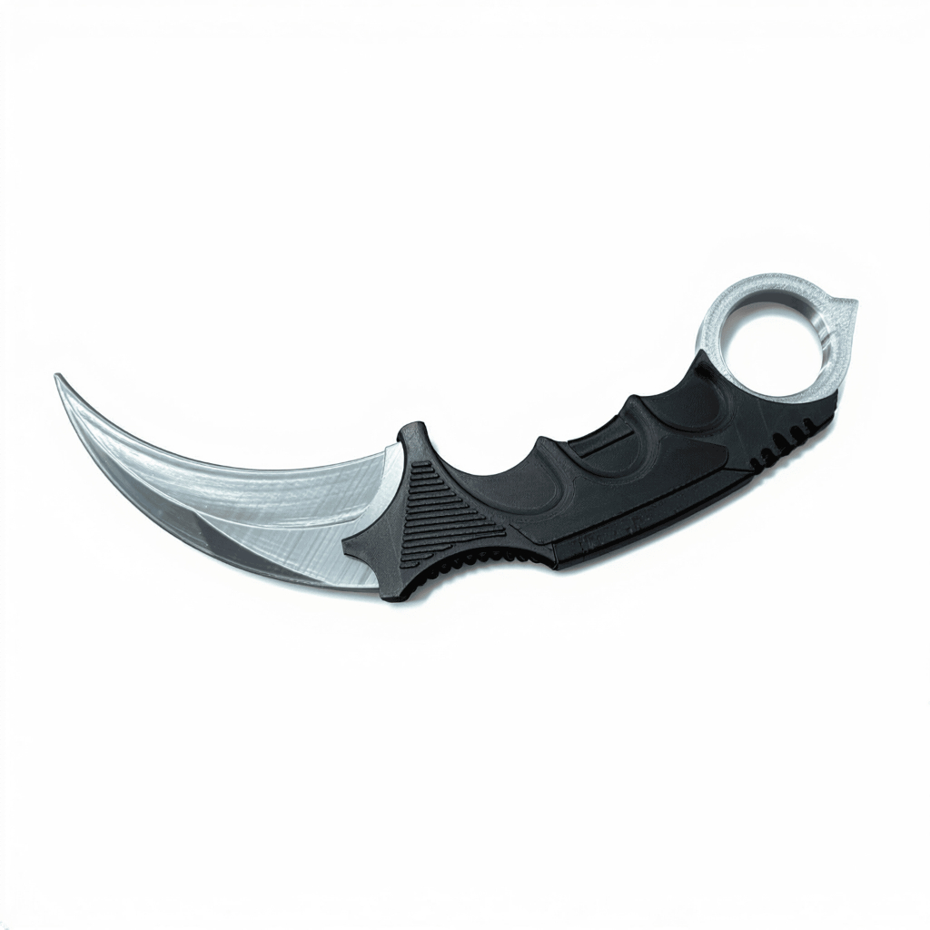 Faca Karambit CS2 3D | Réplica Decorativa Gamer | Counter Strike | Item Colecionável + Presente Geek