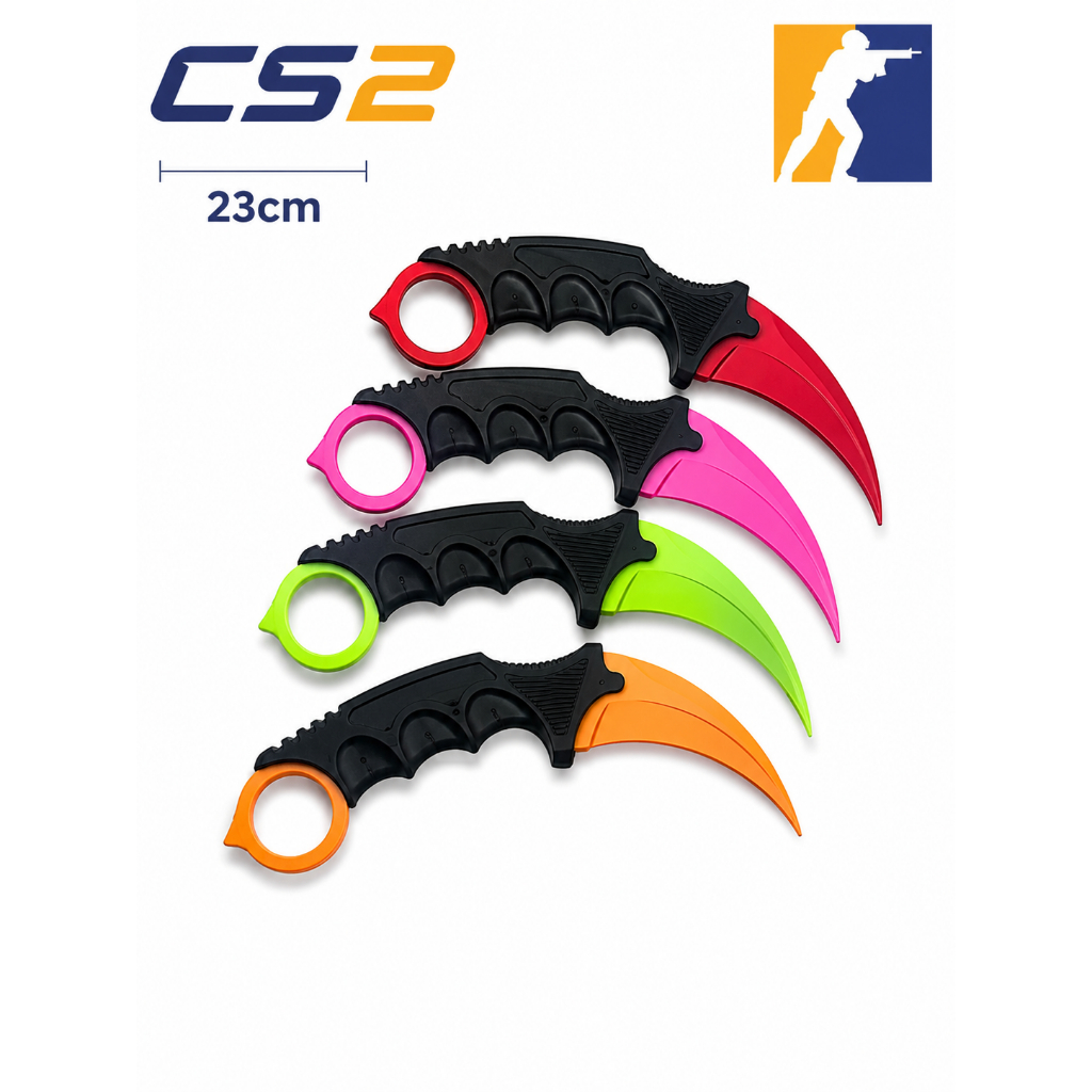 Karambit CS2 – 23 cm | 3D | A icônica Karambit do Counter-Strike 2