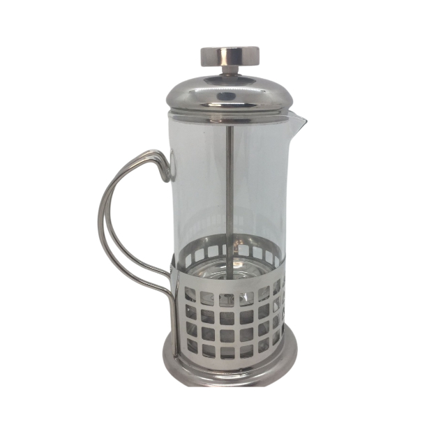 Cafeteira Prensa Francesa 600ml Vidro E Aço Inox Livon Listrada Presente Enfeite Chá de Cozinha Utilidade Decoração