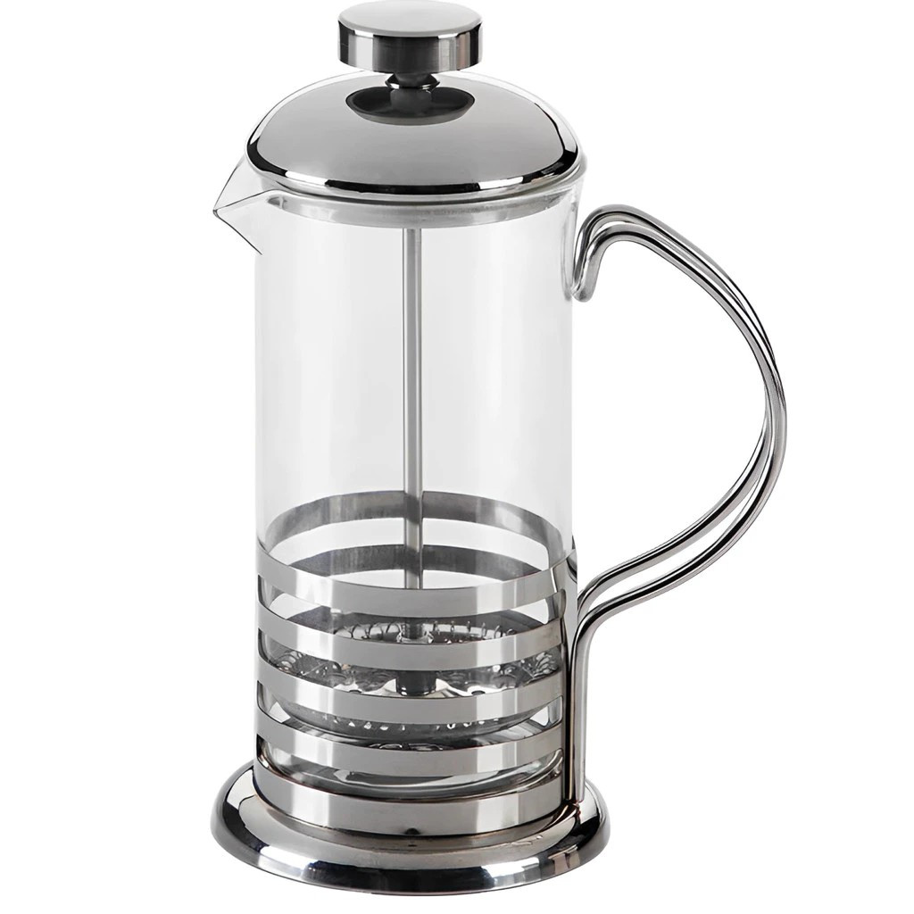 Cafeteira Prensa Francesa Cremeia Em Vidro E Aço Inox 800ml