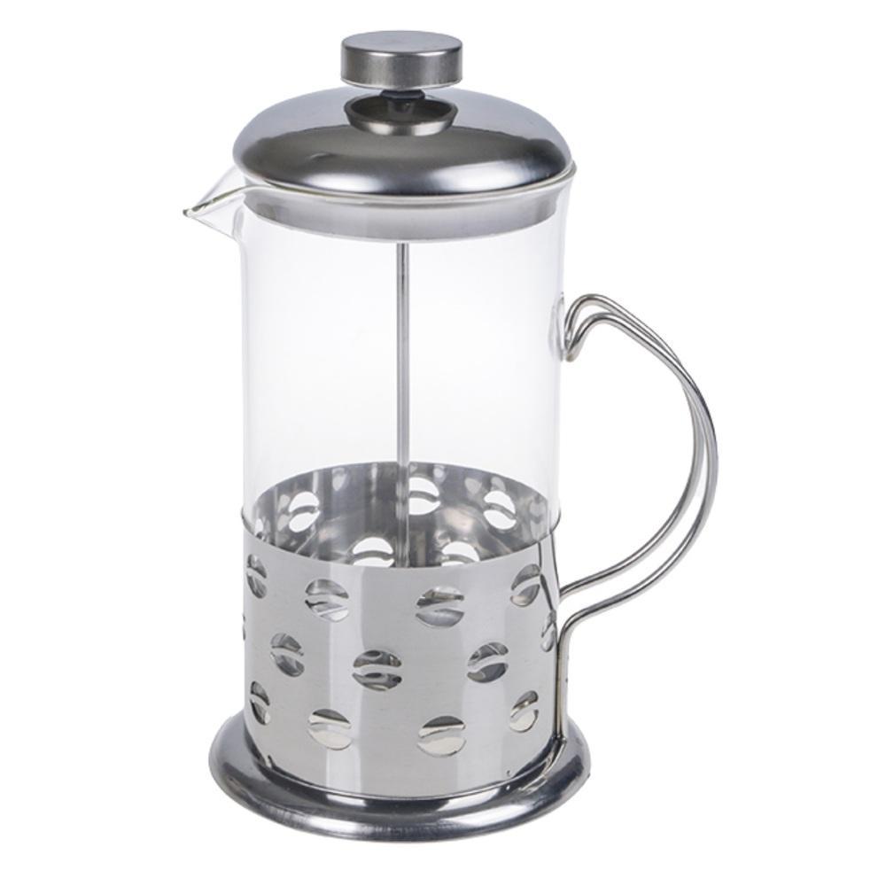 Cafeteira Prensa Francesa Inox Luxo 600ml com Bule de Vidro para Café e Chá