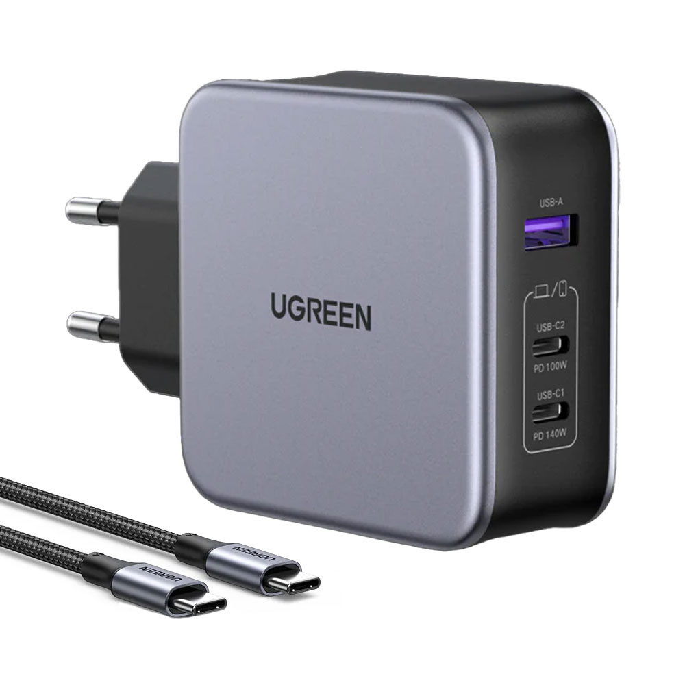 Carregador de Parede Porta USB A/C Ugreen + Cabo Usb C Turbo