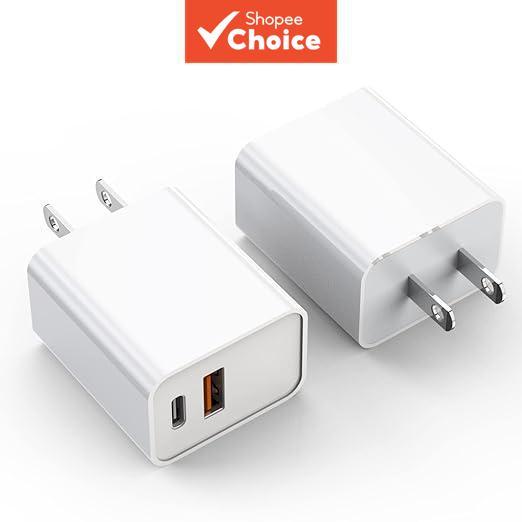 Carregador De 20 W De Carregamento Rápido De Porta Dupla PD 3.0 QC 3.0 Adaptador De Alimentação Tipo C