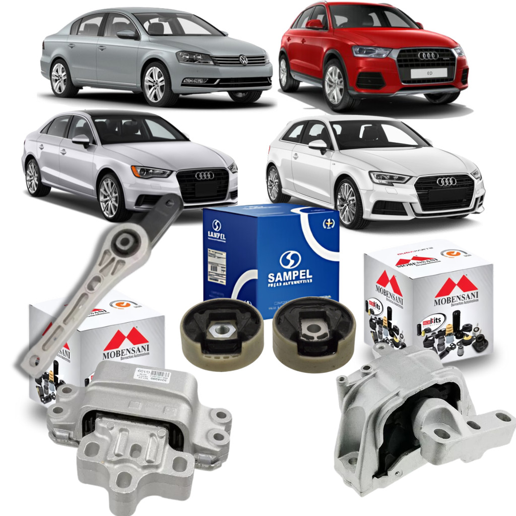 KIT 5 COXIM MOTOR CAMBIO JETTA PASSAT 2.0 TSI 2011 A 2015 / A3 2007 A 2013/ NEW BEETLE 2013 A 2017