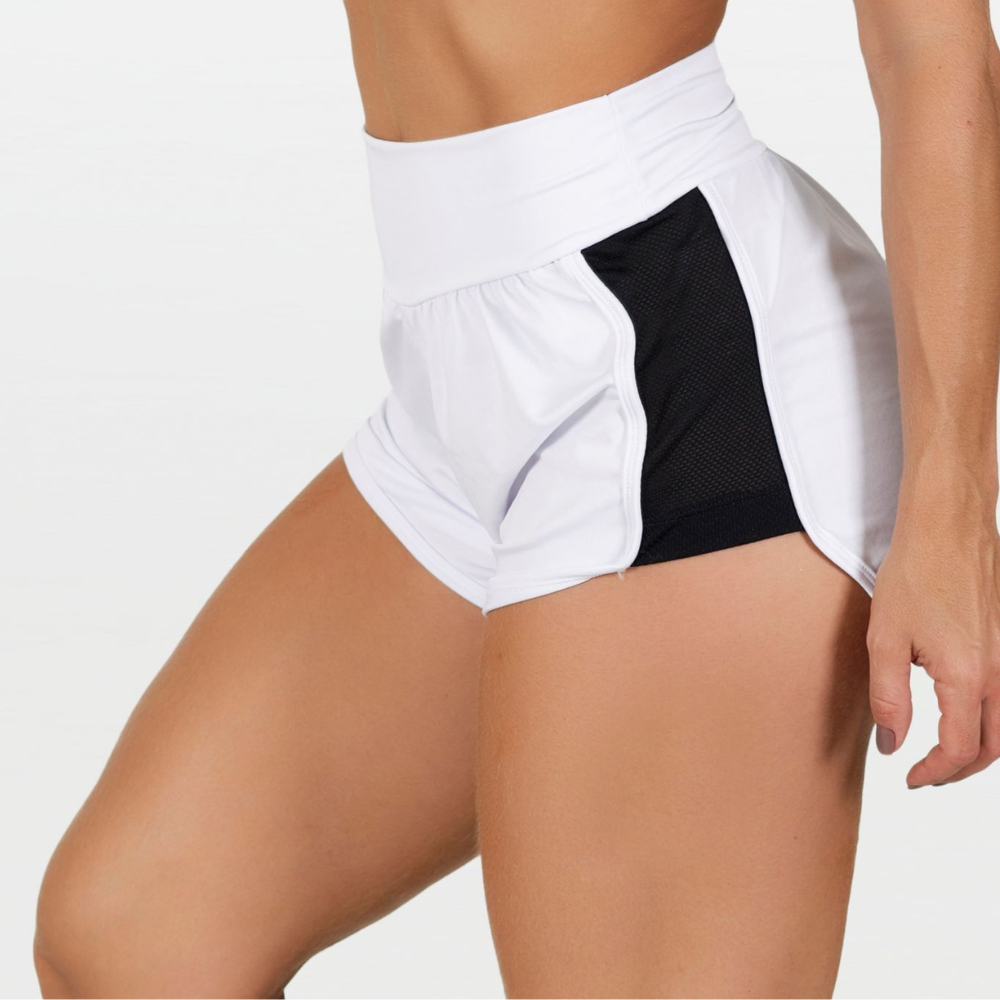 Short Feminino Academia Cós Duplo Soltinho Fitness Corrida Caminhada Treino Running Esportivo VIVIAN