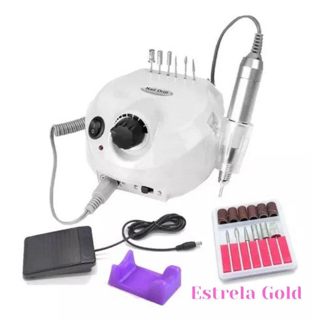 Lixadeira Motor Unha Elétrica Profissional Porquinho 45000 RPM Bivolt
