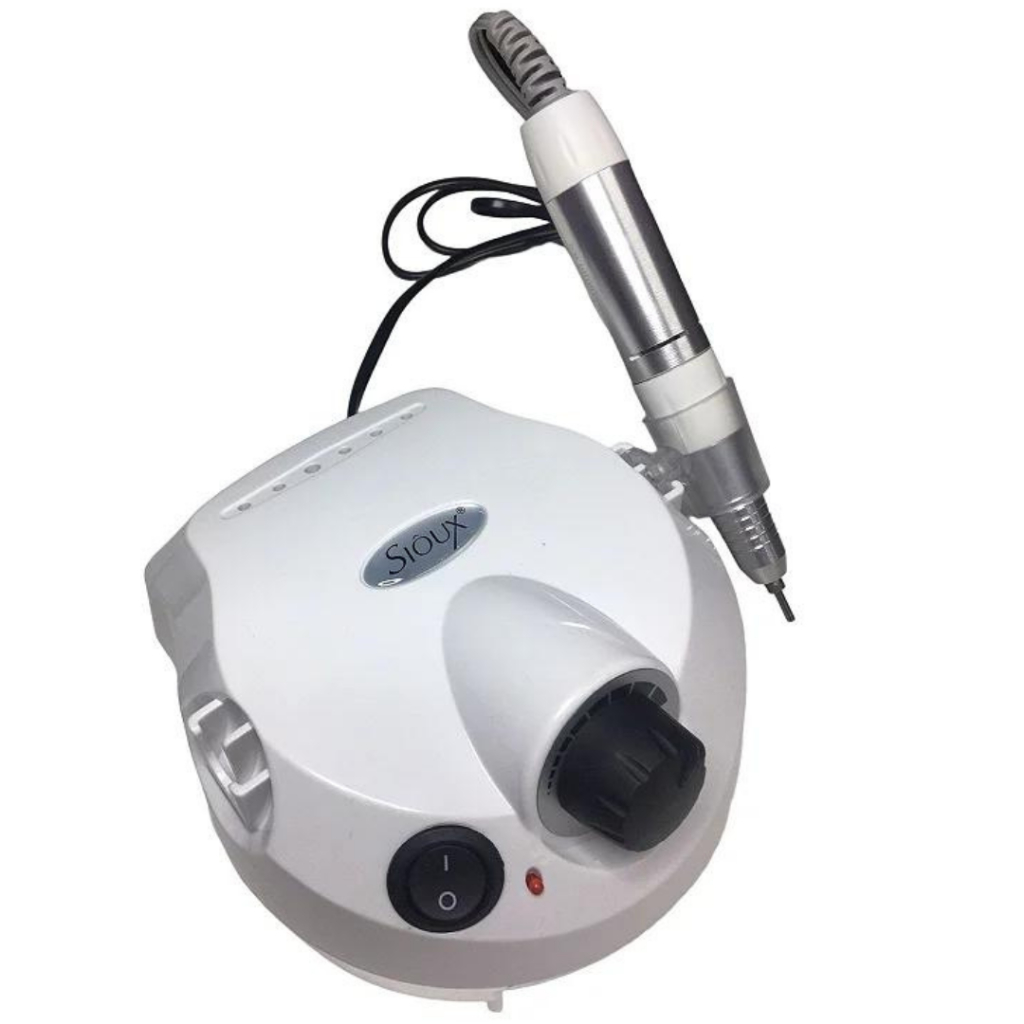 Motor Lixadeira Porquinho SIOUX BRANCO 30000 rpm Lixa de unhas para alongamento e extensão de unhas.