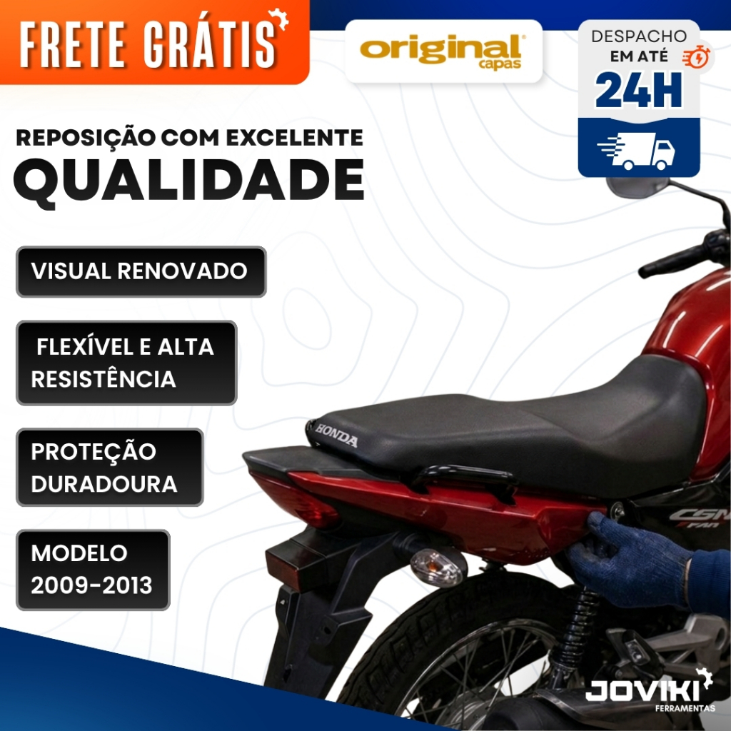 Capa Banco Cg Titan 150 Fan 125 Modelos 2009 até 2013