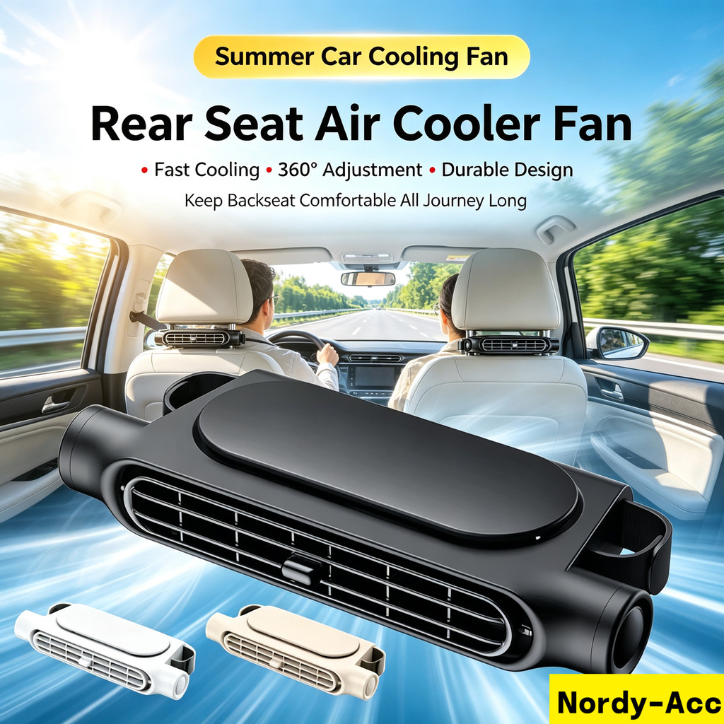 Ventilador De Resfriamento De Encosto De Assento De Carro USB Portátil-Velocidade Ajustável , Circulação De Ar Silencios