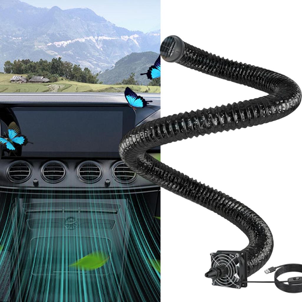 Extensor De Ventilação AC Para Carro , 3 Metros , Assento Traseiro De Tubo Dobrável , Adaptador De Saída De Ventilador C