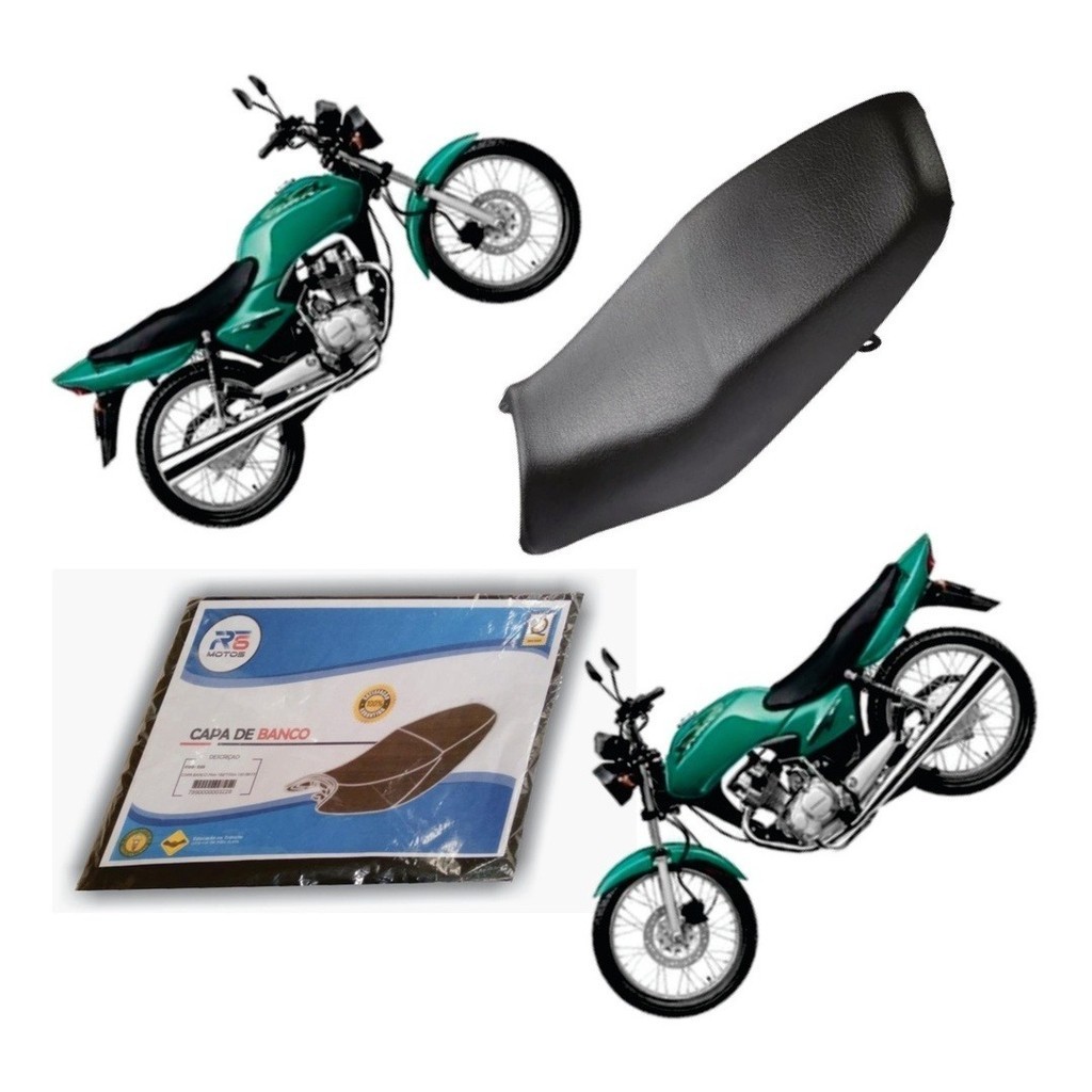 Capa Assento Banco Preta Cg 125 Titan Fan 125 2000 Ate 2008 Piracapas