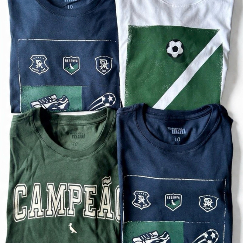Camiseta básica infantil Reser Mini 4 ao 12anos